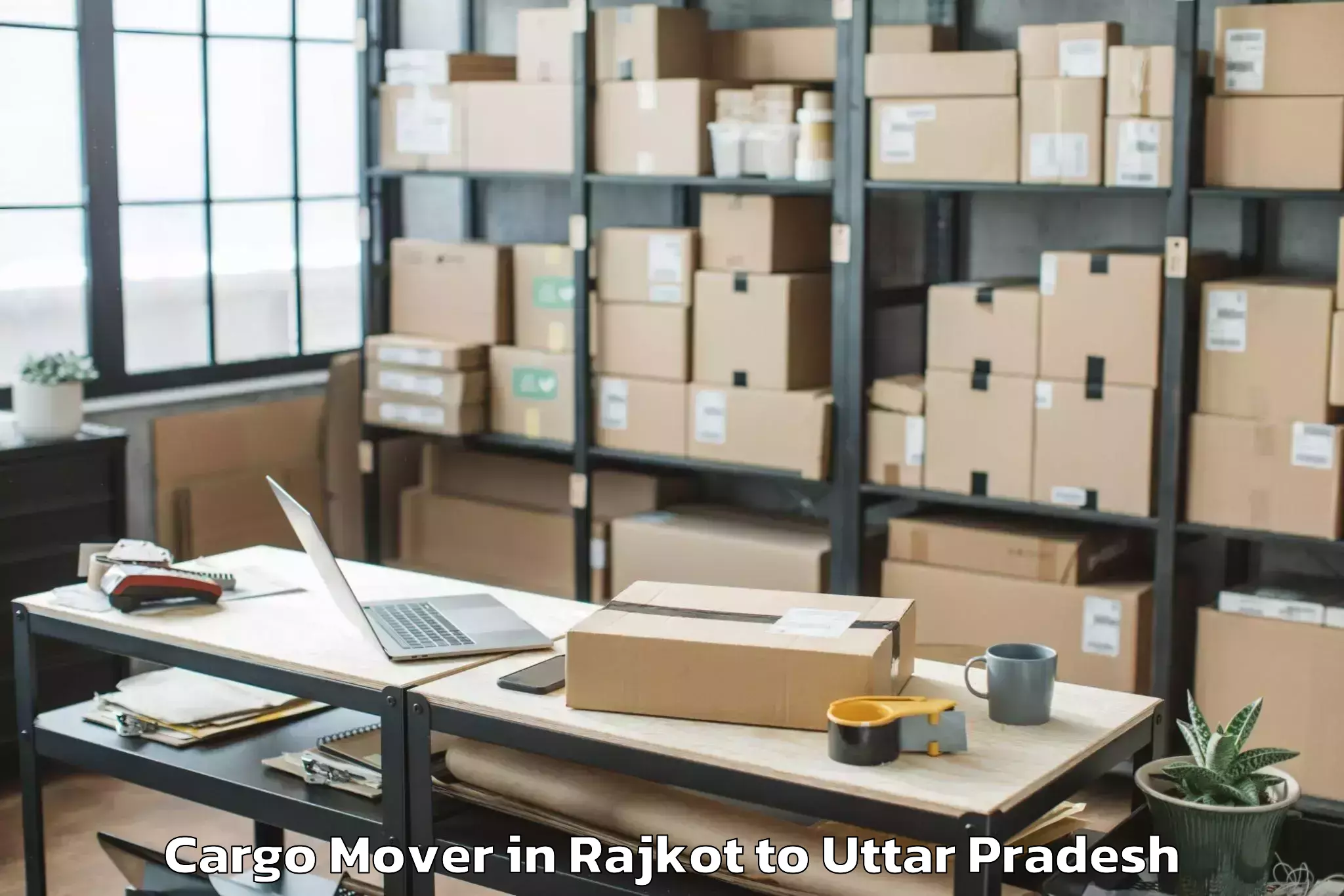 Top Rajkot to Ramkola Cargo Mover Available